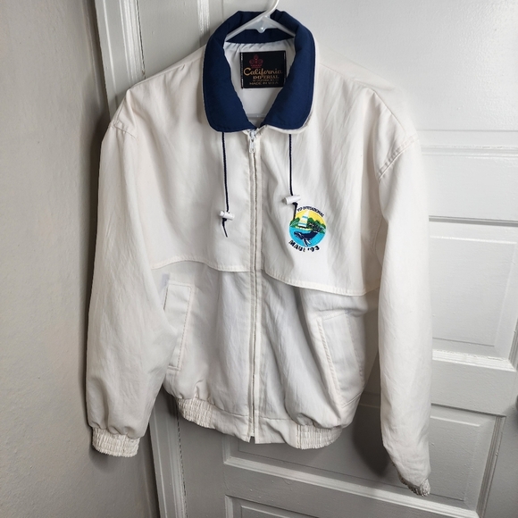 Vintage Maui Invitational 93 Hawaii Windbreaker California Imperial Medium - Picture 1 of 14